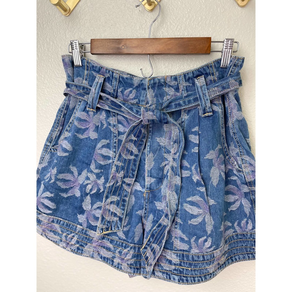 Happy Nature High Rise Paperbag Floral Shorts